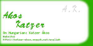 akos katzer business card